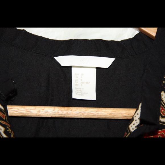 💎 H&M versatile ethnic boho tribal accent blouse - Picture 7 of 8